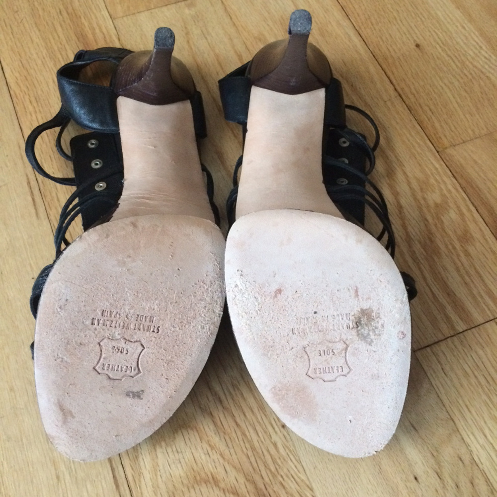 Stuart Weitzman Studded Black Platform Sandals - image 2